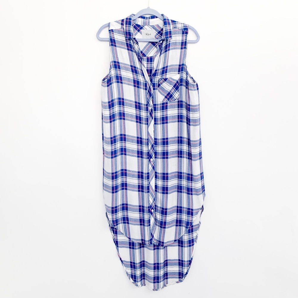Rails Jordyn Sleeveless Tunic White/Blue/Raspberry - Picture 2 of 8